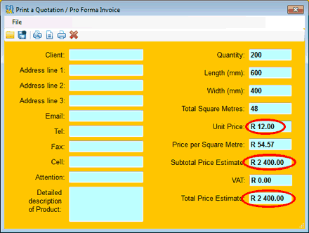 Estimate Calculator