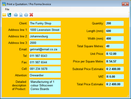 Estimate Calculator
