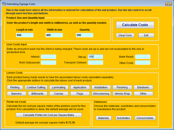 Estimate Calculator