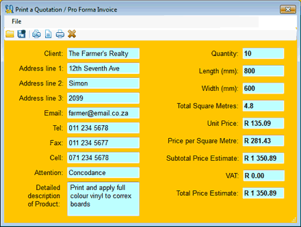 Estimate Calculator