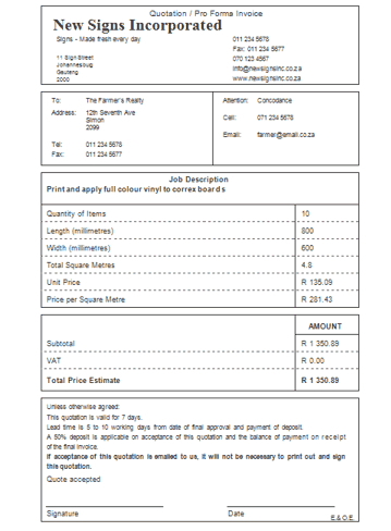Estimate Calculator