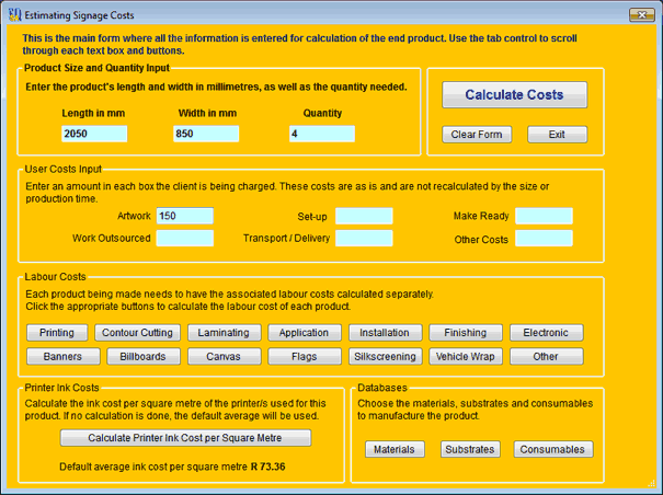 Estimate Calculator