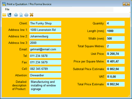 Estimate Calculator